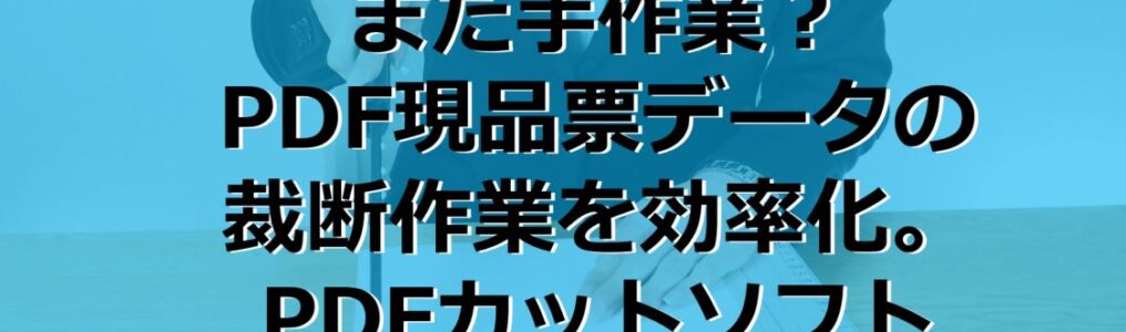 まだ手作業？PDF現品票データの裁断作業を効率化。PDFカットソフト見出し