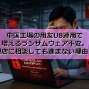 中国工場の用友U8運用で増えるランサムウェア不安｜代理店に相談しても進まない理由とは見出し