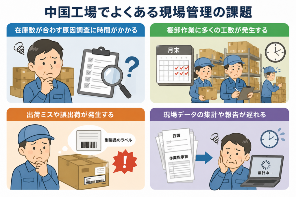 中国工場でよくある現場管理の課題