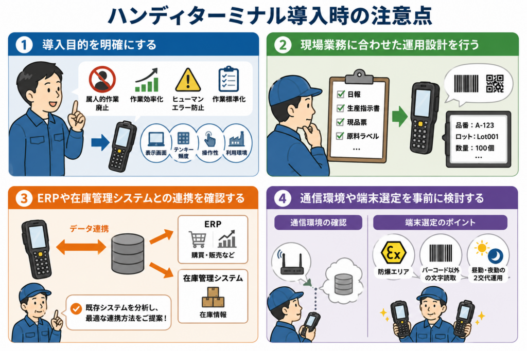 ハンディターミナル導入時の注意点
