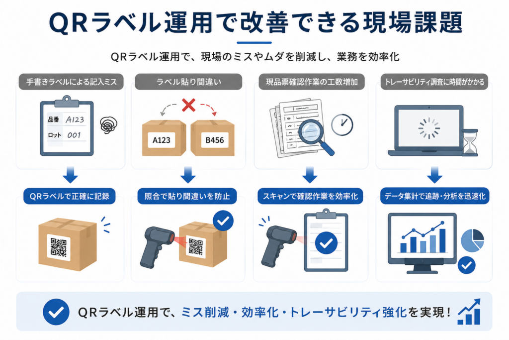 QRラベル運用で改善できる現場課題