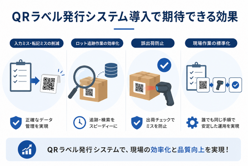 QRラベル発行システム導入で期待できる効果